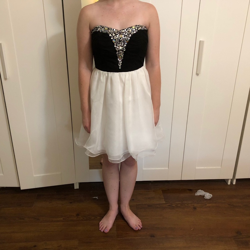 Black Rhinestone Prom Dress